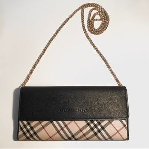 Authentic Burberry Classic Check Leather Wallet